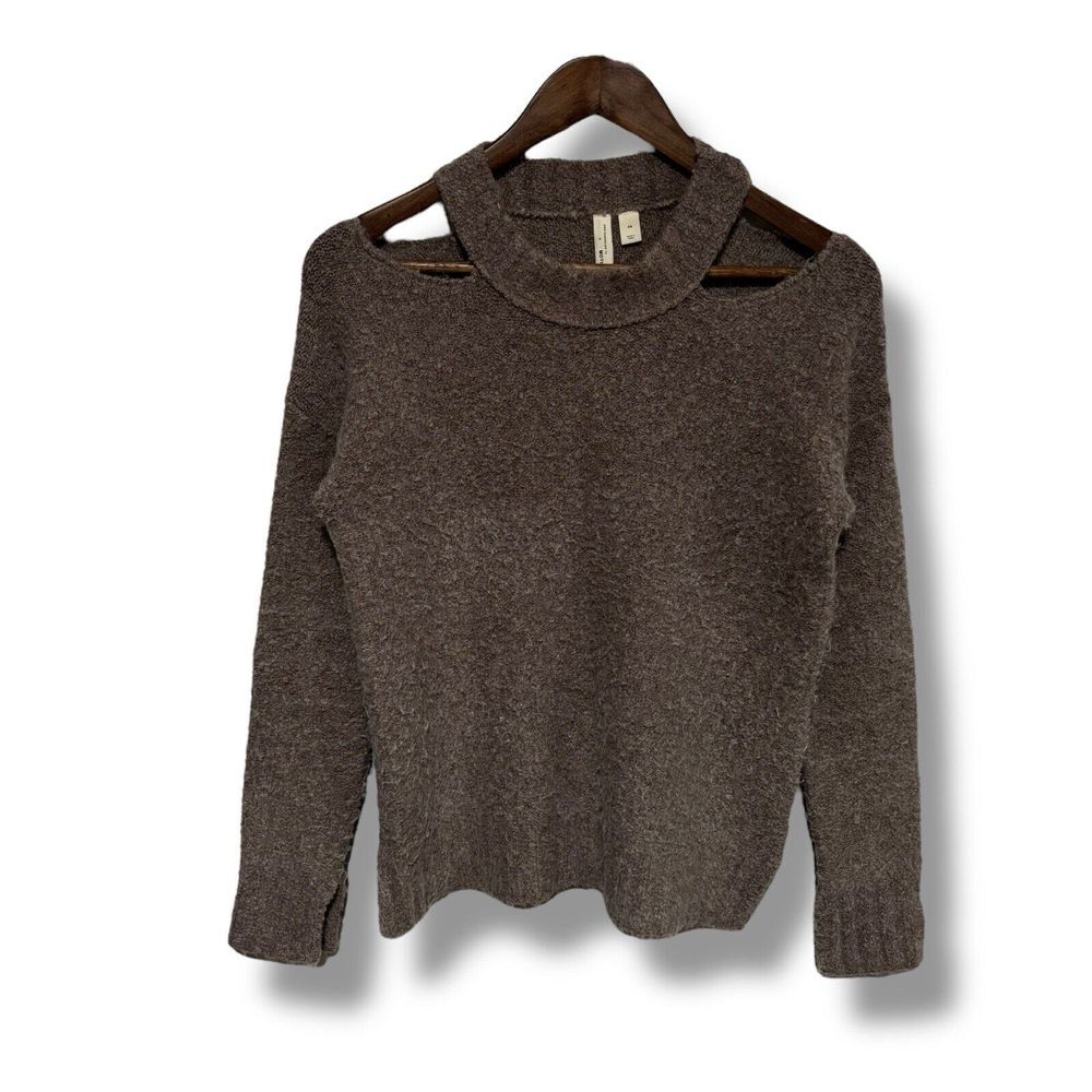 Moth‎ Anthropologie Women's Cutout Sweater Merino Wool Blend Size XS 19 x 22